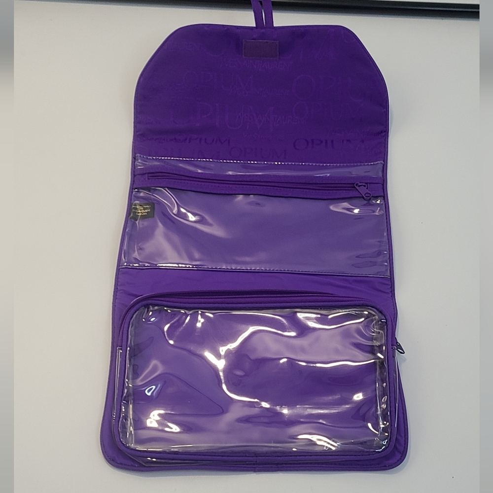 YSL Yves Saint Laurent opium purple makeup bag / clutch - Picture 5 of 8